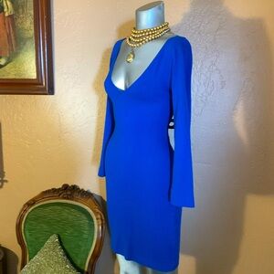 Donna Karan New York Blue Knit Dress.  Sz 8